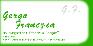 gergo franczia business card